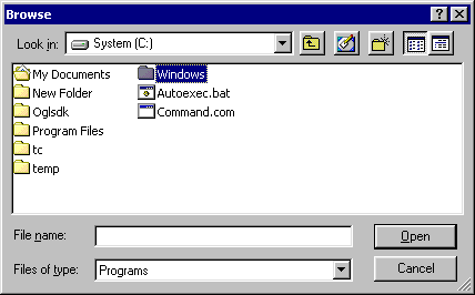 select windows folder