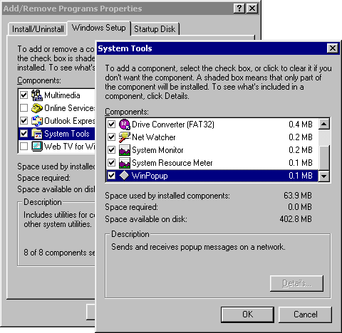 winpopup 98 install